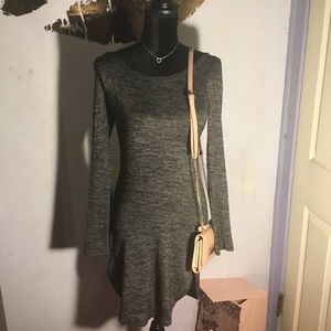 Long sleeve Fitted above knee slit dress